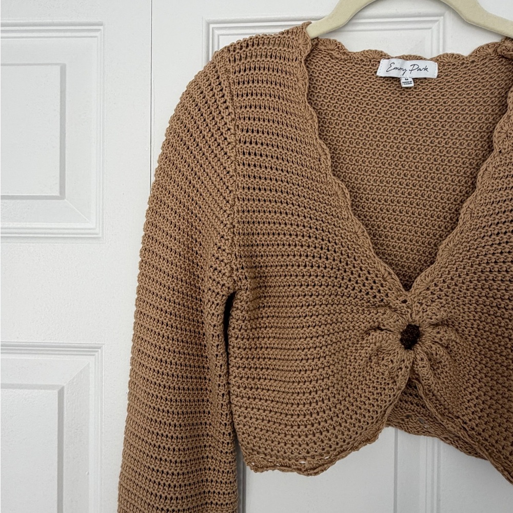 Emory Park Camel Knit Top